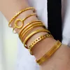 Bangle Rvs Armbanden Armband voor Vrouwen Luxe Vergulde Manchet In Esthetische Sieraden pulseras mujer 231117