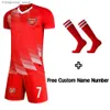 Collectionnable Hommes Femmes Enfants Survetent Football Jerseys Ensembles de football pour enfants Uniformes Chemise Shorts Costume d'entraînement Kit de sport pour jeunes Vêtements Q231118