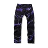 Мужские джинсы Vibe Style Lightning Print Tie Dye Men Straight Y2K Брюки хип -хоп винтажные японские женские джинсовые штаны ropa hombre 230417