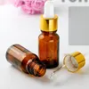 Empty 10ML Glass Cosmetic Packaging Dropper Bottles For Essential Oil