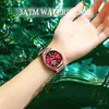 Armbandsur Luxury Women Quartz Watches For Stainless Steel Watch Ladies Sports Dress Pink Dial Wrist Clock Relogio Feminino Box