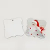 mdf round square snow christmas ornaments decorations hot transfer printing diy blank consumable xmas gifts FAST SHIP BJ