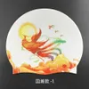Caps Çin tarzı yumuşak silikon çiçek karikatür hayvan ejderha Phoenix Baskı Su geçirmez yüzme şapkası P230531