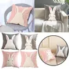 Pillow Velvet Throw Embroidery Couple Cover Pink Silk Pillowcase Set For Hair And Skin Pillowcases Tie