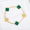 Trèfle de luxe Bracelets porte-bonheur fleur concepteur Van Stud femme mode Bracelet bijoux femmes Cjeweler