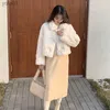 Mélanges de laine pour femmes Kaii femmes veste hiver en peluche chaud élégant mode coréenne bureau dames manteau tout-Match Vintage Harajuku filles Cardigan 2023L231118