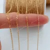 1 meter 14K guldfärgpläterad mässing tunn halsbandskedja för DIY -smycken som gör platta o kedjor Tillbehör Fynd smycken MakingJewelry Fyndkomponenter