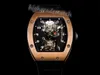 2023 JB-KV Fabryka zegarek szwajcarski standard Tourbillon Ruch RM011 RM21-01 RM12-01 RM53-01 RM68-01 Ceramiczny ceramiczny włókno węglowe