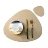 Pillow Daily Home European Style Leather Placemat Triangle Egg Type Heat Mat Durable Stain Proof Waterproof Table Bowl