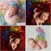 Christening Dresses Newborn Pography Clothing Rainbow Wrap Po Studio Baby Props Moon Fl Cotton Yarn Growth Souvenirs Drop Delivery Kid Dhokw