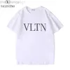 Designer Valentine T Shirt Classic fashion men's and women's couple T-shirt simple and versatile casual loose round neck short sleeve Valantino