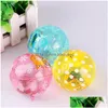 Autres Fournitures De Fête D'événement Longe Boule Élastique Lumineux En Gros 55Mm 65Mm Transparent Flash Cristal Led Lumières Jouets Pour Enfants F Dhv97