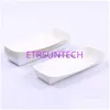 Gift Wrap 20X6X3Cm Disposable White Kraft Boat Box For Chip Food Tray Greaseproof Paper Fried Storage Lx0417 Drop Delivery Home Gard Dhuey