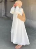 Etniska kläder muslim 2 -stycken Abaya Set Wrap Front Long Dresskimono Cardigan Islamiska kläder Dubai Turkish Women Modest Matching Outfits 230417