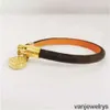 Designer Bracelets charm leather Fashion lock classic jewelry flat brown brand metal for men and women lovers jewelry gift