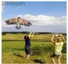 Kite Accessories 1.1m Flat Eagle Kite Big Fly Bird Kite For Children Flying Bird Kites Outdoor Toys Garden ToysL231118