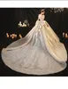 Full Pearls A Line Wedding Dresses 2023 Spets Tulle Appliques Beading Summer Beach Satin Wedding Bridal Clowns Vintage Luxury Plus Size Ball Gown Sweep Train Vestidos