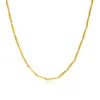 Ketten Kotik Einfache goldene Farbe Weibchen Link Choker Halskette Edelstahl Melonensamenkette für Frauen