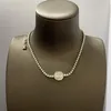 19 style mode femmes collier de perles marque chaîne pendentif 40 cm avec logo taille officielle 925 argent o-c pinzircon lettre collier chaîne cubaine style hip hop ne se décolore jamais