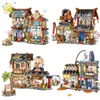 Blocks Huiqibao City Mini Chinese Chinese Street View Merceary Shop Shop Blocks Building Building Food Shop Figures Bricks Toys Child