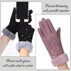 Cinq doigts gants femmes hiver pour le Sport de plein air mignon mode fourrure chaud mitaines plein doigt mitaines