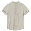 Magliette da uomo Estate Maglietta a maniche corte T-shirt in cotone Lino Casual Maschile Top traspirante S5XL 230418