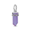 Ciondolo in argento sterling 925 serie viola fiore margherita sospensione di perline di vetro braccialetto da donna originale regalo di gioielli consegna gratuita