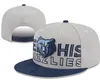 Memphis''grizzlies''ball caps casquette 2023-24 unisex mode bomull baseball cap snapback hatt män kvinnor sol hat broderi vår sommar mössa grossist a4