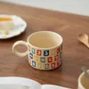 Tasses tasse à café en céramique petite boisson spéciale tasse lettres anglais Niche Design sens eau