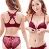 Soutiens-gorge avant fermé papillon beauté dos ensemble de sous-vêtements sexy soutien-gorge sans couture pour les femmes à armatures push up brassière dentelle bralette lingerie P230417