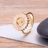 Vendita calda Moda Lusso Iniziale 26 Alfabeto Regolabile Colore oro Zircone A-Z Lettera Anello Dichiarazione Nome Gioielli Regalo per le donne Gioielli di modaAnelli anello in oro lettera