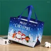 Geschenkwikkeling 3 -stks Kerstman Kerstmis papier Candy Cookie Bag Kids verpakkingszakken feest voor de voorkeur Xmas Noel Jaar Navidad Handtassen