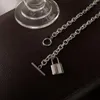 Chains Simple Fashion Small Lock Pendant Necklace For Women 2023 Trend Ins Style Punk Choker Chain Street Hip-Hop Jewelry Accessories