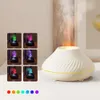 Decorative Objects Figurines Volcanic Flame Aroma Diffuser Essential Oil Lamp Use Electric Air Humidifier Cool Mist Maker With LED Night Light For Home 231118