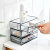 Opbergdozen cosmetische doos acryl make -up 3 laden Organisator Stand Desktop Grote capaciteit Zondjesdrogers Kas Stapelbare mordenstijl Bakken