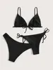 Dames badkleding drie stukken driehoek tie side bikini set vrouwen badmode badkamer sexy aankomst zwempak zomer strand badpak 230417