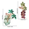 Rhinestone winogronowe broszki luksusowe koraliki owocowe broszka roślinna kobiety kołnierzy