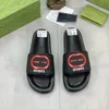 Size 38-43 Men's Designers Slippers Women G1921 Interlocking Slides Flats Platform Sandal Rubber Mules Flip Flops Thick Bottom Double G Beach Shoes Loafer Slider