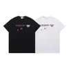 Luxo masculino designer t camisa preto vermelho carta impressa camisas de manga curta marca moda designer topo tees bu roupas casal