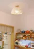 Tavan Işıkları Işık Rattan Lambası Hasat Dokuma Sepet lambası Çiftlik Evi Endüstriyel Boho Fix Fix
