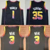 Valley City Kevin Durant Maillots de basket-ball 35 gagnés Devin Booker 1 Bradley Beal 3 Déclaration respirante entièrement cousue pour les fans de sport équipe noir blanc violet hommes vente