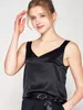 Camisoles Tanks Suyadream Women Silk Camisole 100%Pure Silk Simple Chic Camis Spring Summer T Shirts Black White 230418