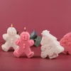 Vela perfumada 3d Árvore de Natal Candle Silicone Mold Gingerbread Man Handmade Candle Diy Scent Supplies Fating Supplies Home Decoration Z0418