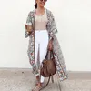 Women's Blouses Shirts TEELYNN Kimono Cardigan long Women blouse shirt vintage floral print Boho robe beach cover up summer cover up wrap Blusa 230417