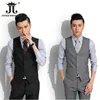 Men's Vests Wedding Dress High-quality Goods Cotton Men's Fashion Design Suit Vest / Grey Black High-end Men's Business Casual Suit Vest 231118