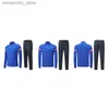 Ensemble de collection Costume Maillots courts Sportswear Football Kid Adulte Survêtements Ensemble Long Zip Football Garçons Football Jersey Uniformes DIY Personnalisé Q231118