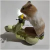 Small Animal Supplies Creative Hamster 360-Degree Stunt Rotation Motorcycle Lighting Electric Pet Toys Accessories Mount Drop Delive Dhg6S