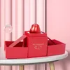 Scatole per gioielli da 10 pezzi Sollevamento scatola regalo rosa Collana anello espositore Fidanzata Compleanno Natale Regalo di San Valentino Nuovi accessori 231118