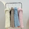 Pelliccia da donna Pelliccia sintetica Autunno Inverno Donna Vera pelliccia di coniglio Cappotto 100% pelliccia naturale Giacca allentata Tessuto manuale Qualità Streetwear Maniche svasate con cappuccio 231117