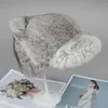 Ball Caps 2023 Russian Women Real Fur Hats Natural Warm Cap Lady Winter Outdoor Bomber